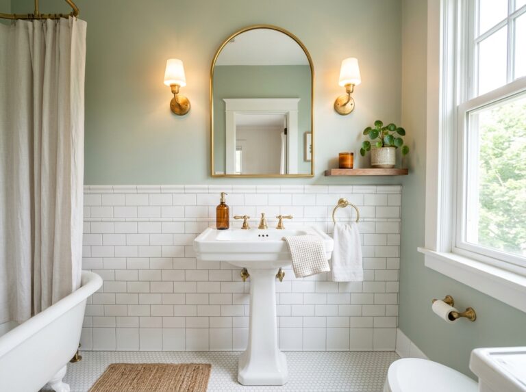 11+ Mirror Over Pedestal Sink Ideas That Make Small Bathrooms Feel Bigger